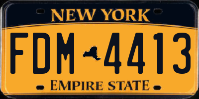NY license plate FDM4413
