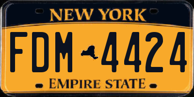 NY license plate FDM4424