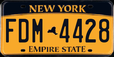 NY license plate FDM4428
