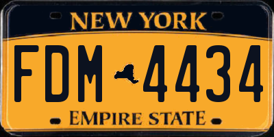 NY license plate FDM4434