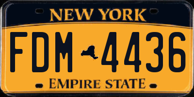 NY license plate FDM4436