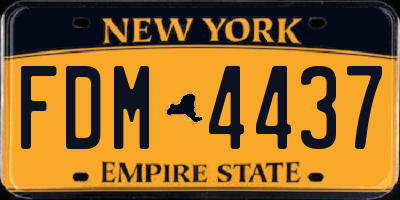 NY license plate FDM4437