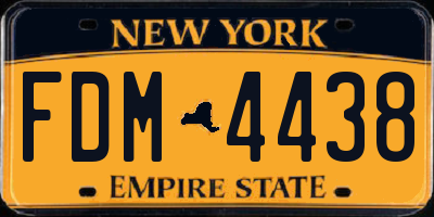 NY license plate FDM4438