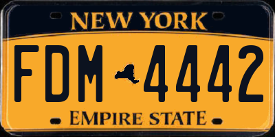NY license plate FDM4442