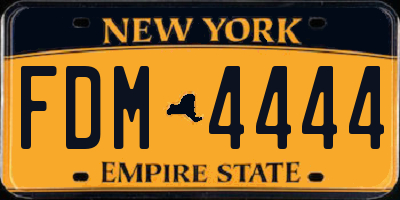 NY license plate FDM4444