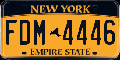 NY license plate FDM4446