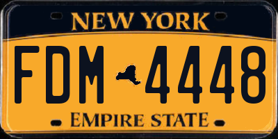 NY license plate FDM4448