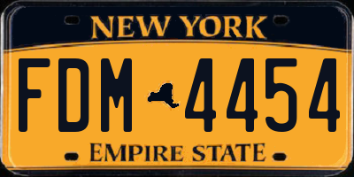 NY license plate FDM4454