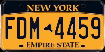 NY license plate FDM4459