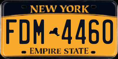 NY license plate FDM4460
