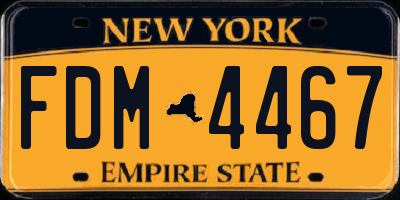 NY license plate FDM4467