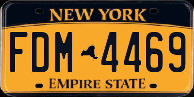 NY license plate FDM4469