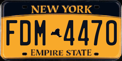 NY license plate FDM4470