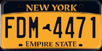 NY license plate FDM4471