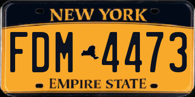NY license plate FDM4473