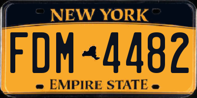 NY license plate FDM4482