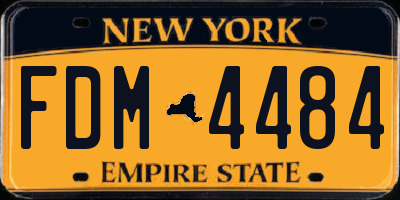 NY license plate FDM4484