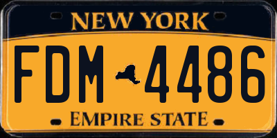 NY license plate FDM4486