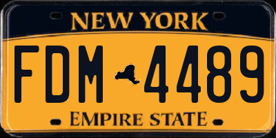 NY license plate FDM4489