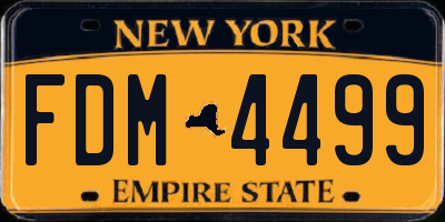 NY license plate FDM4499