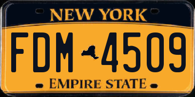 NY license plate FDM4509