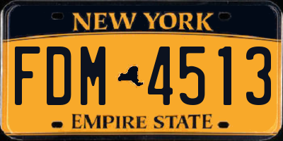 NY license plate FDM4513