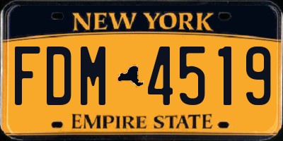 NY license plate FDM4519