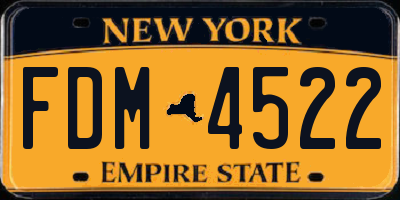 NY license plate FDM4522