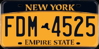 NY license plate FDM4525
