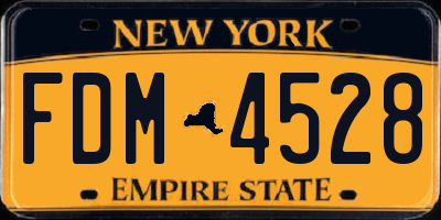 NY license plate FDM4528