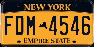 NY license plate FDM4546