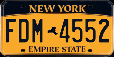 NY license plate FDM4552