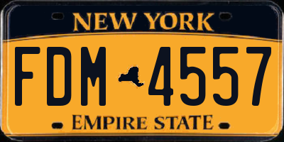 NY license plate FDM4557