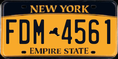 NY license plate FDM4561