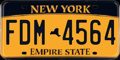 NY license plate FDM4564