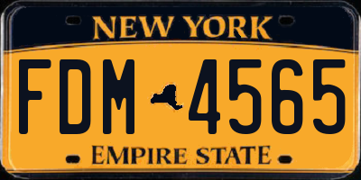 NY license plate FDM4565