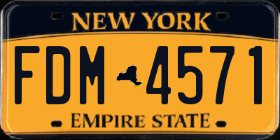 NY license plate FDM4571