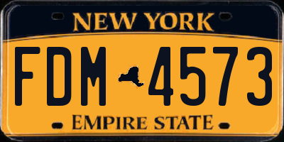 NY license plate FDM4573