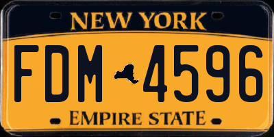 NY license plate FDM4596