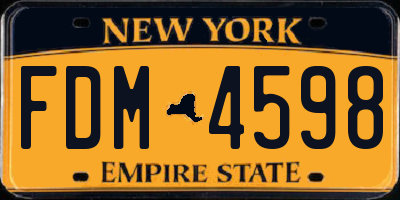 NY license plate FDM4598