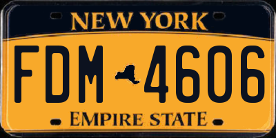 NY license plate FDM4606
