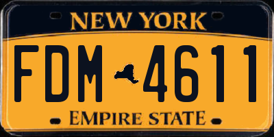 NY license plate FDM4611
