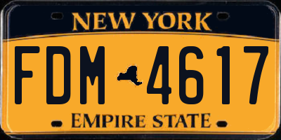 NY license plate FDM4617