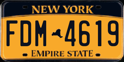 NY license plate FDM4619