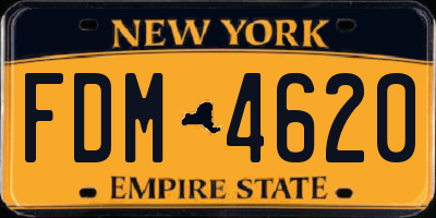NY license plate FDM4620