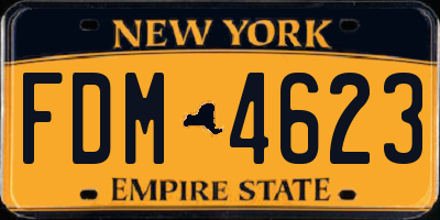 NY license plate FDM4623