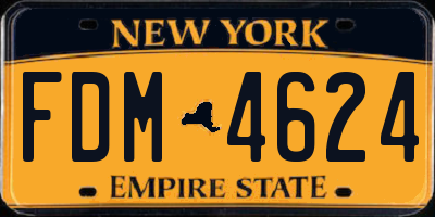 NY license plate FDM4624