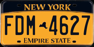 NY license plate FDM4627