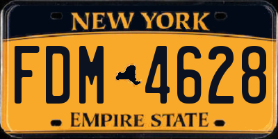 NY license plate FDM4628