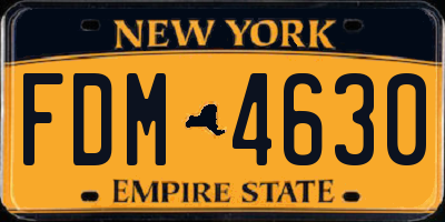 NY license plate FDM4630